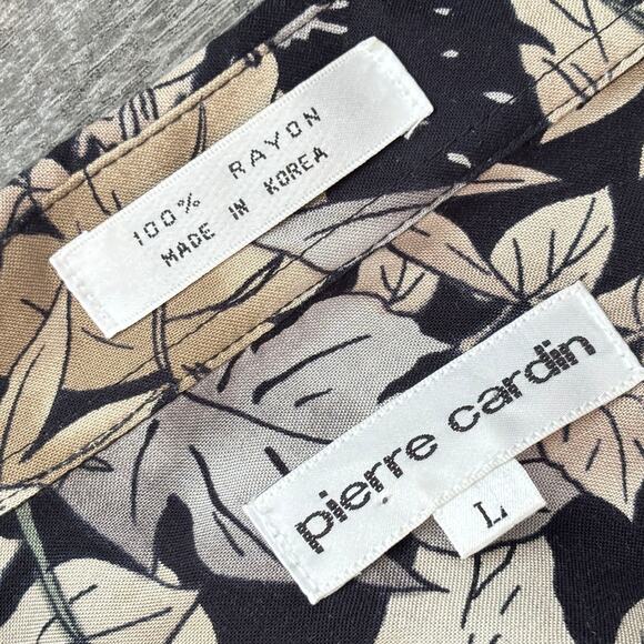 Pierre Cardin VTG Marlin & Palm Leaves Shirt Mens L Lightweight Hawaiian Fishing - Picture 6 of 7